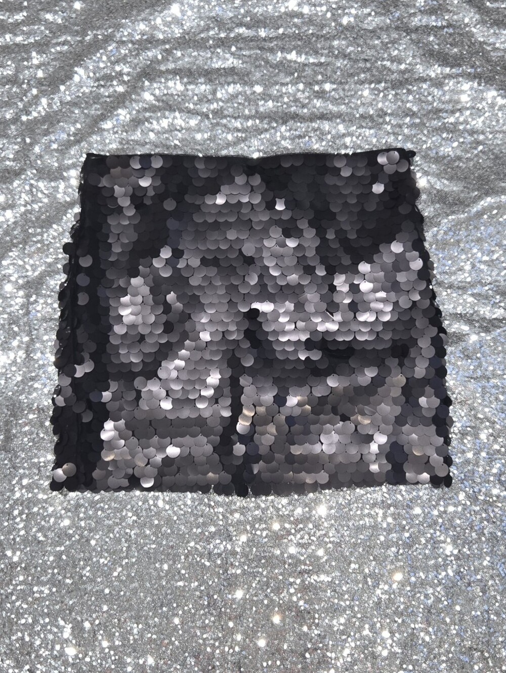 Black Sequin Mini Skirt - Women's Party Skirt